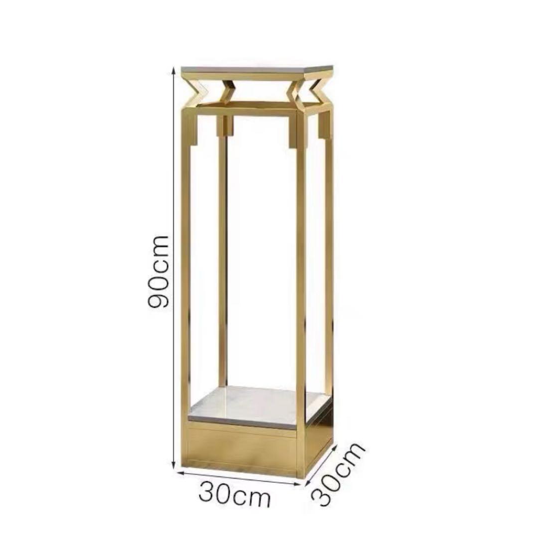 サイドテーブル コンソールテーブル ．玄関テーブル花台 人造大理石 高さ90cm