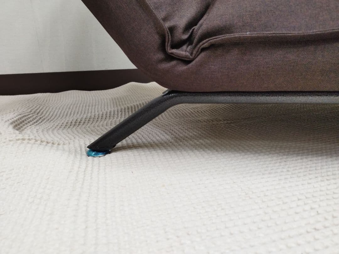 【ラスト1台最終処分】脚付きローソファ　座椅子　ブラウン　ソファー　脚付座椅子