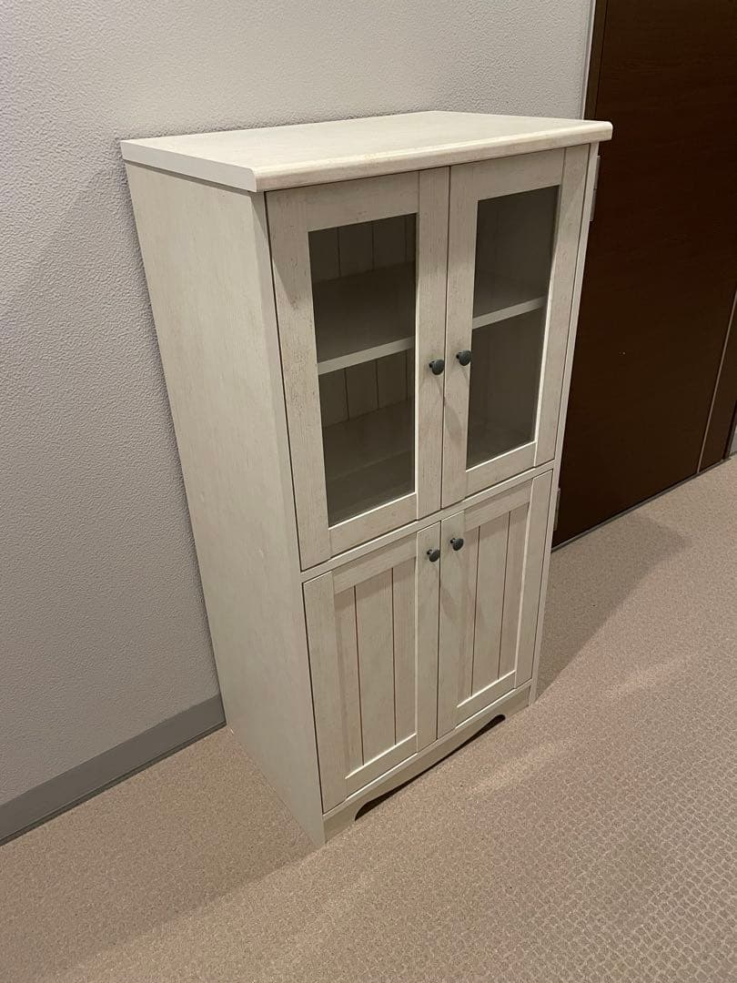 ニトリ　NATURAL SIGNATURE ホワイトキャビネット