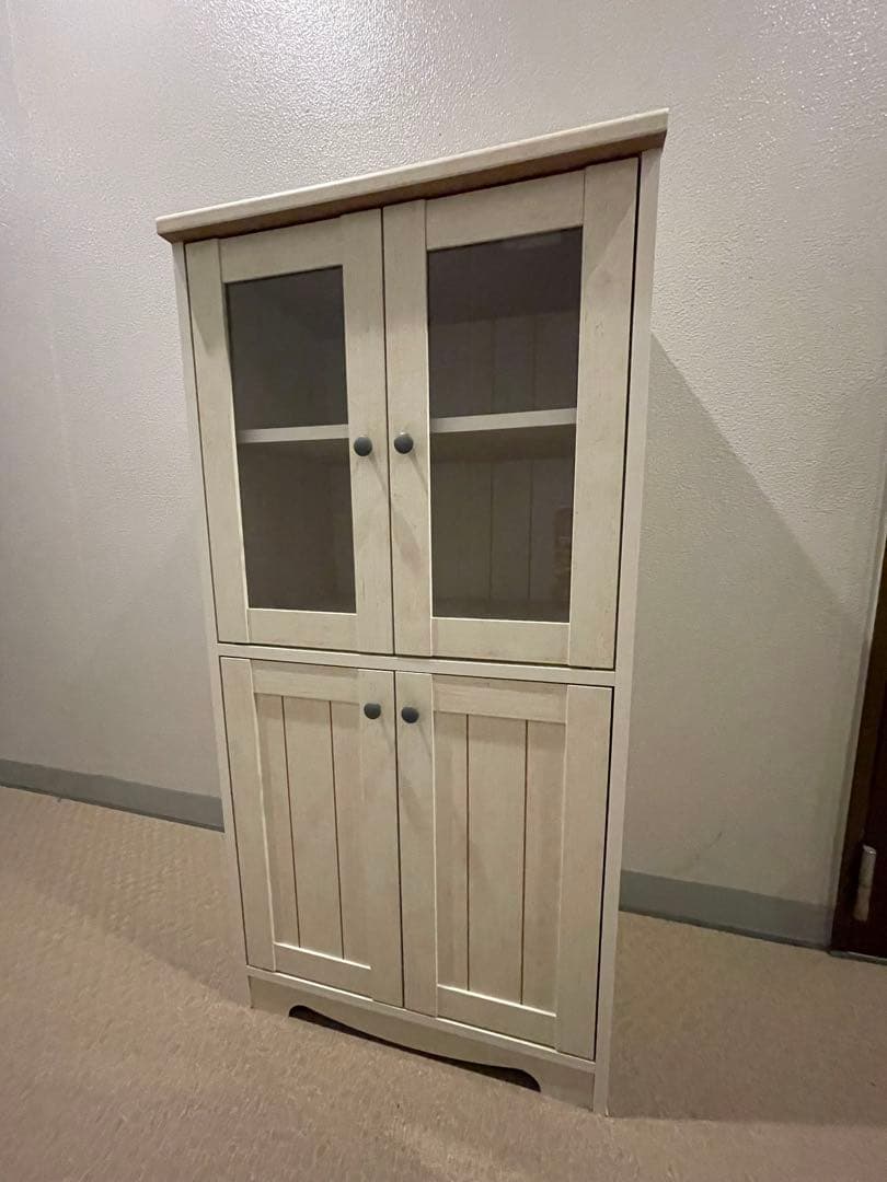 ニトリ　NATURAL SIGNATURE ホワイトキャビネット