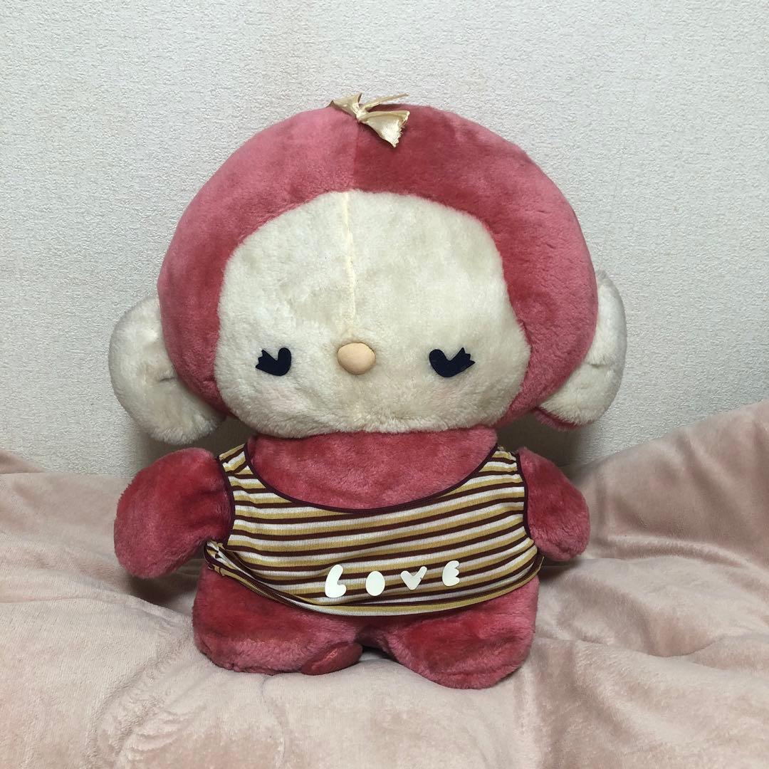昭和レトロ ピンクのおさるさん ぬいぐるみ 中古品 - メルカリ