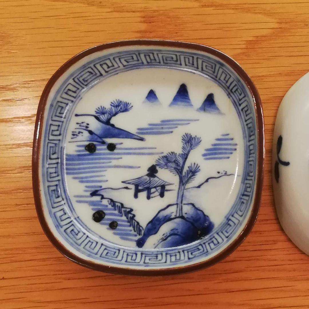 亀山焼 染付小皿