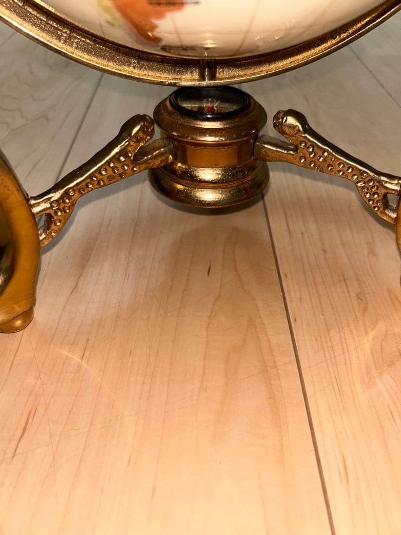 【螺鈿・アンティーク】　天然石　地球儀　パワーストーン　シェル