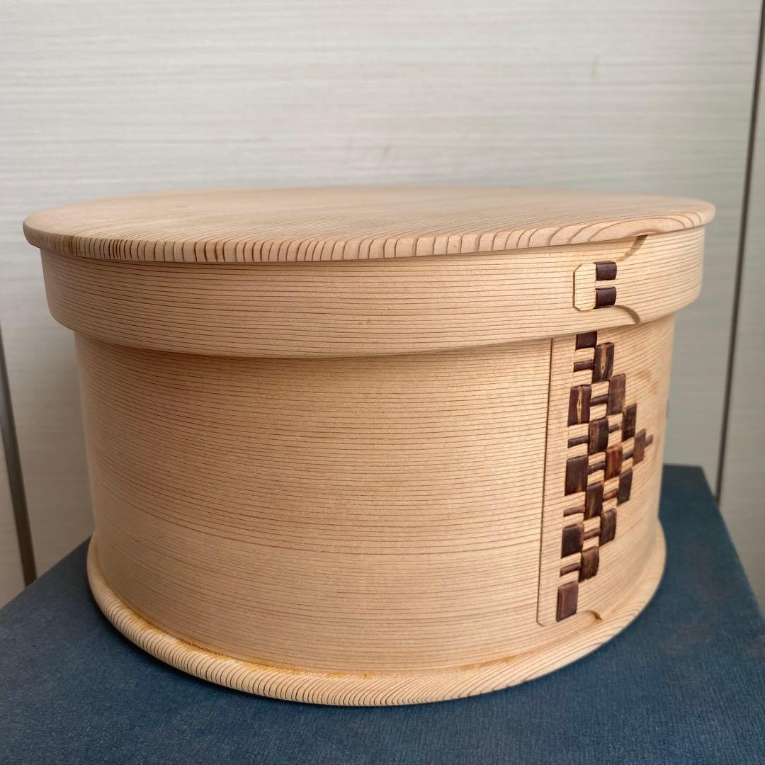 希少 最高級天然秋田杉 柴田慶信商店 曲げわっぱ おひつ 7寸 5合