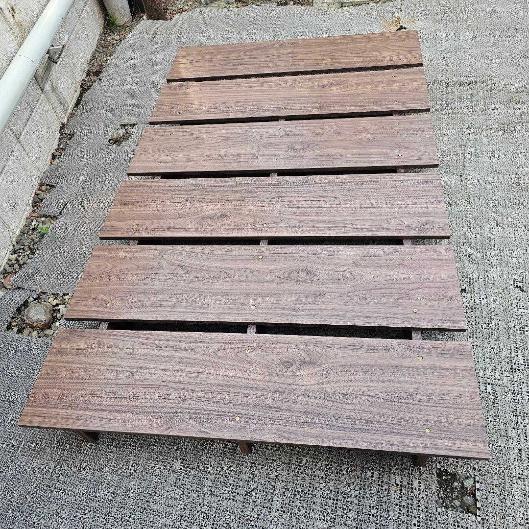 LOWYA スノコベッド ベッドフレーム おしゃれ シングル ウォルナット