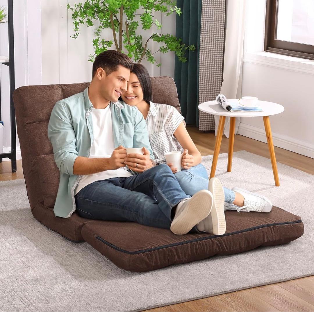 3WAY座椅子 ネイビー 肉厚クッション 幅98cm リクライニング - メルカリ