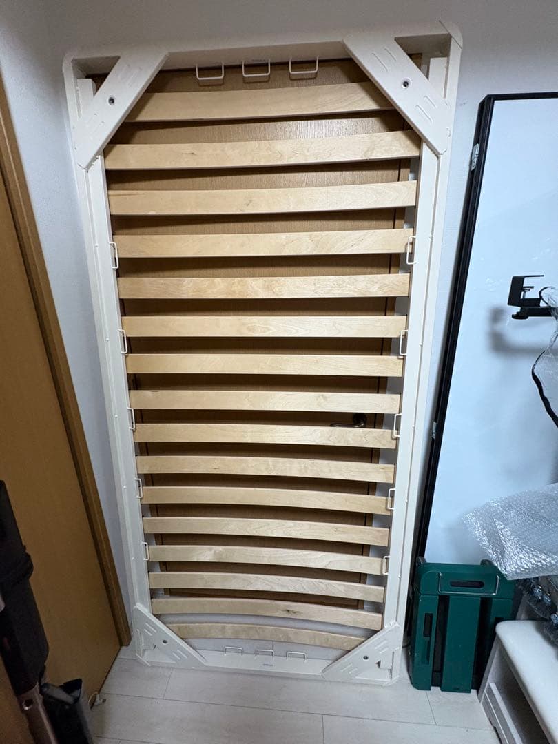 引取歓迎【無印良品】ベッドフレーム　スノコ　木スチール　シングル　すのこ