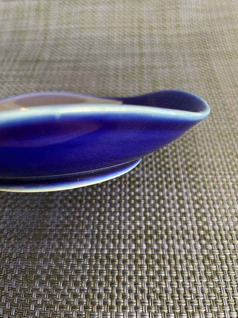 白山陶器　瑠璃金彩草花　大1枚小5枚