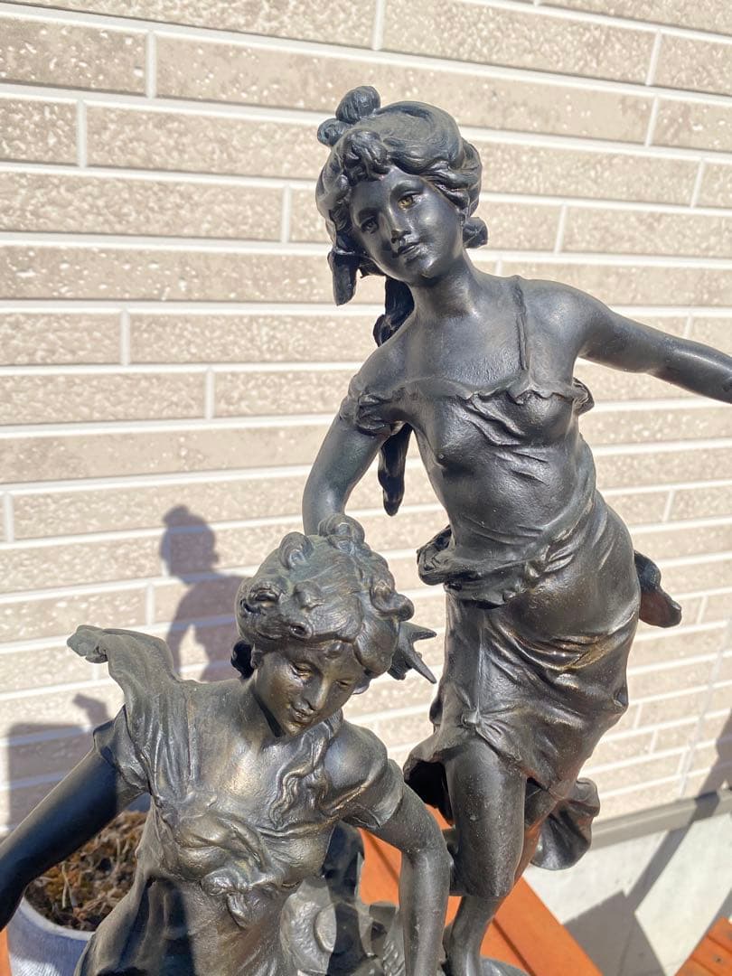 重厚ブロンズ像｜クラシック調ヴィンテージ・ガーデンオブジェ