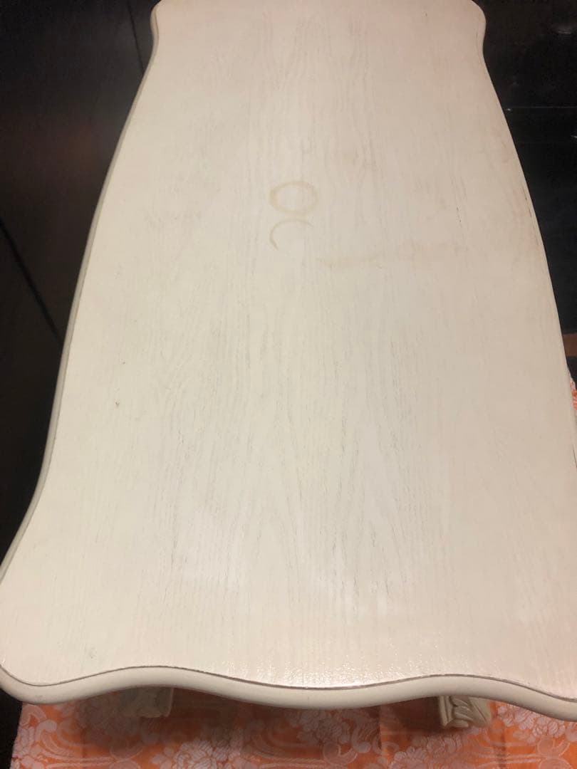 猫脚♦️ロココ♦️ホワイトテーブル♦️彫刻 ヴィンテージテーブル♦️送料込