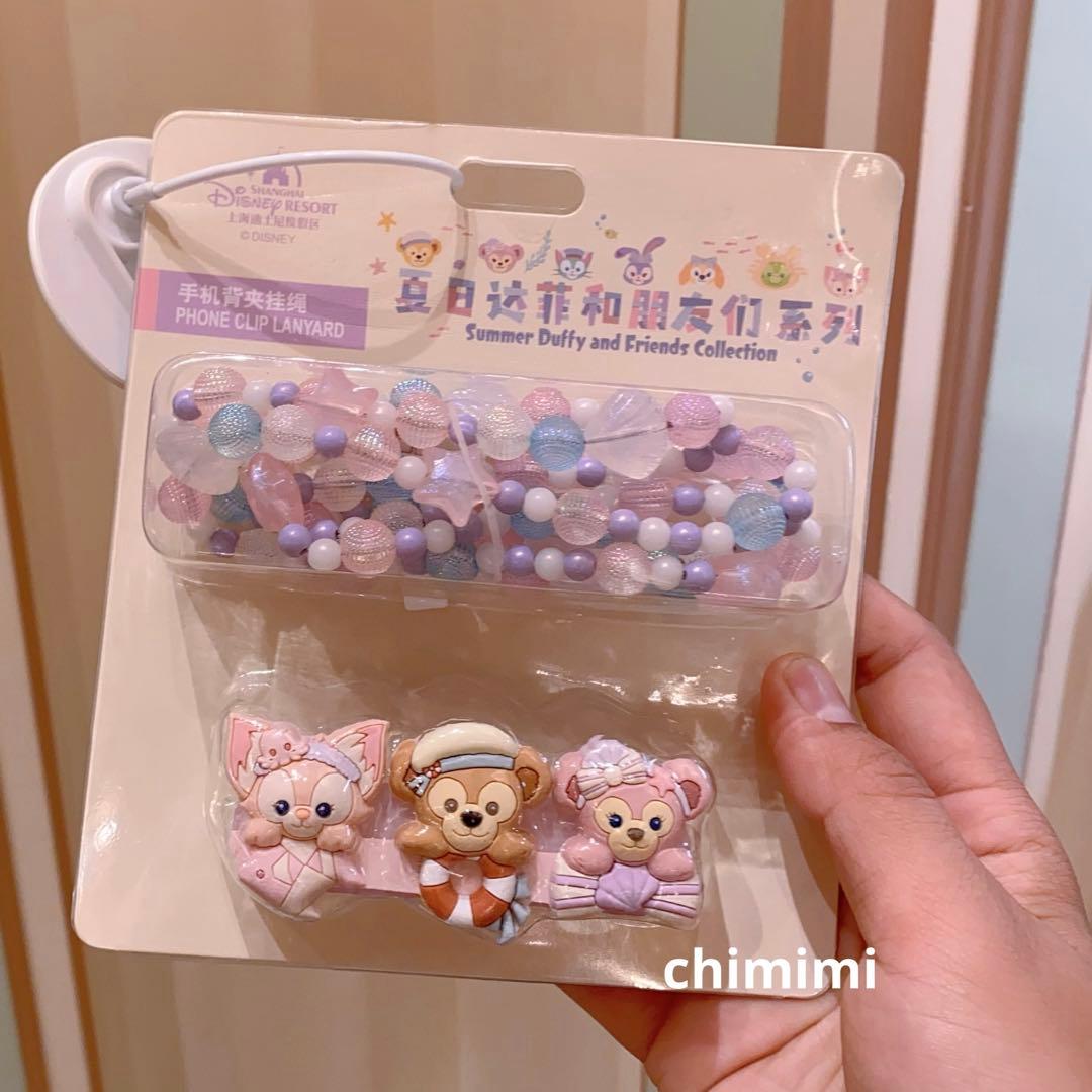 上海ディズニー サマー ダッフィーフレンズスマホショルダーストラップ