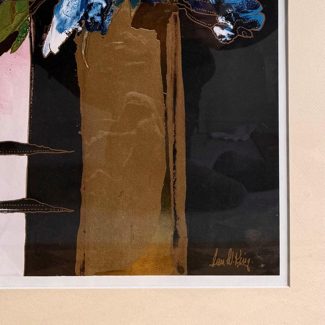 SNT1375 絵画 IAN W KING【BLUE VELVET】額装 アート - メルカリ