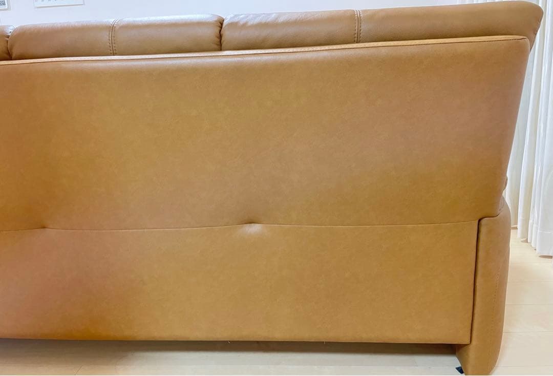 【1万円相当ソファカバー付‼︎ 】3人掛けソファ(3S) ハイバック・革張り