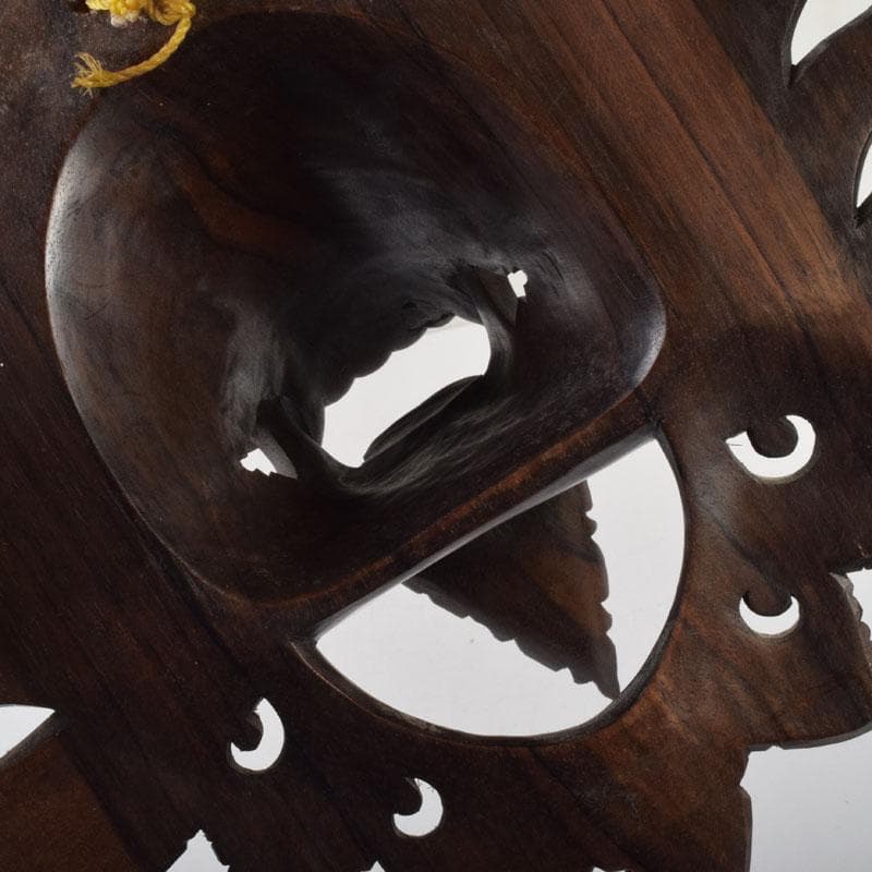 バリ島　インドネシア　木彫　ガルーダ　面　壁飾　置物　2点まとめて　N9064A