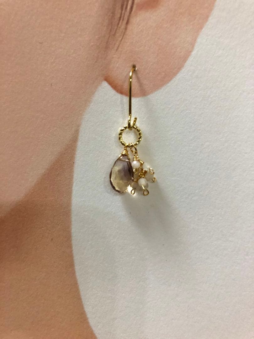 No.1208☆天然石14KGFアメトリンのチャーム