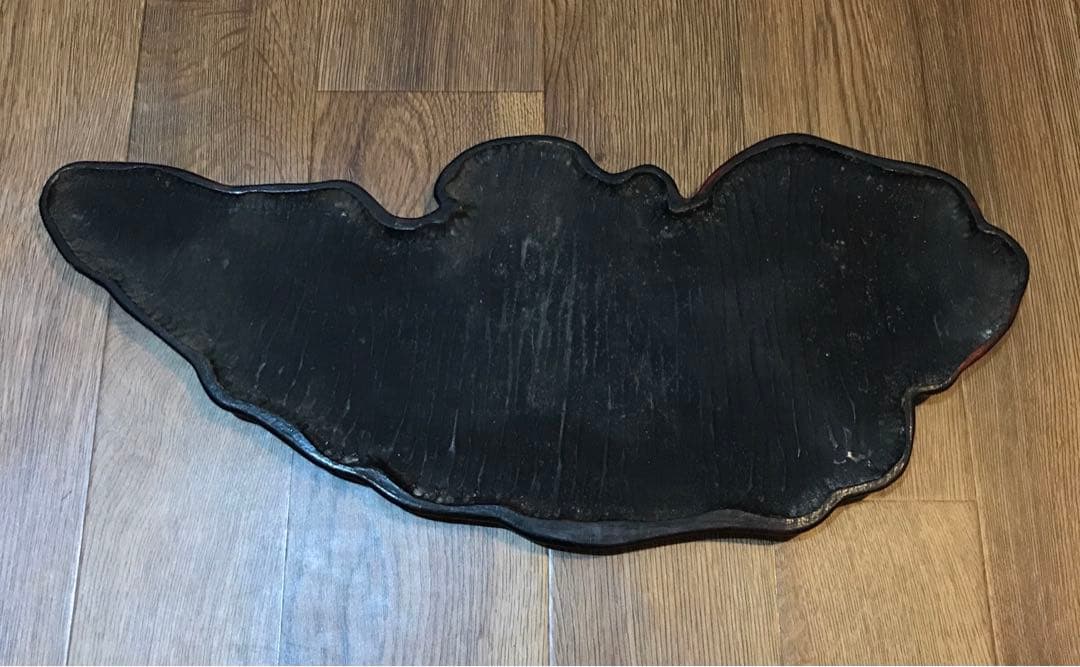 専用です。神居古潭石 本真黒 水石 重さ約8.3kg 木製台座 天然石 鑑賞石