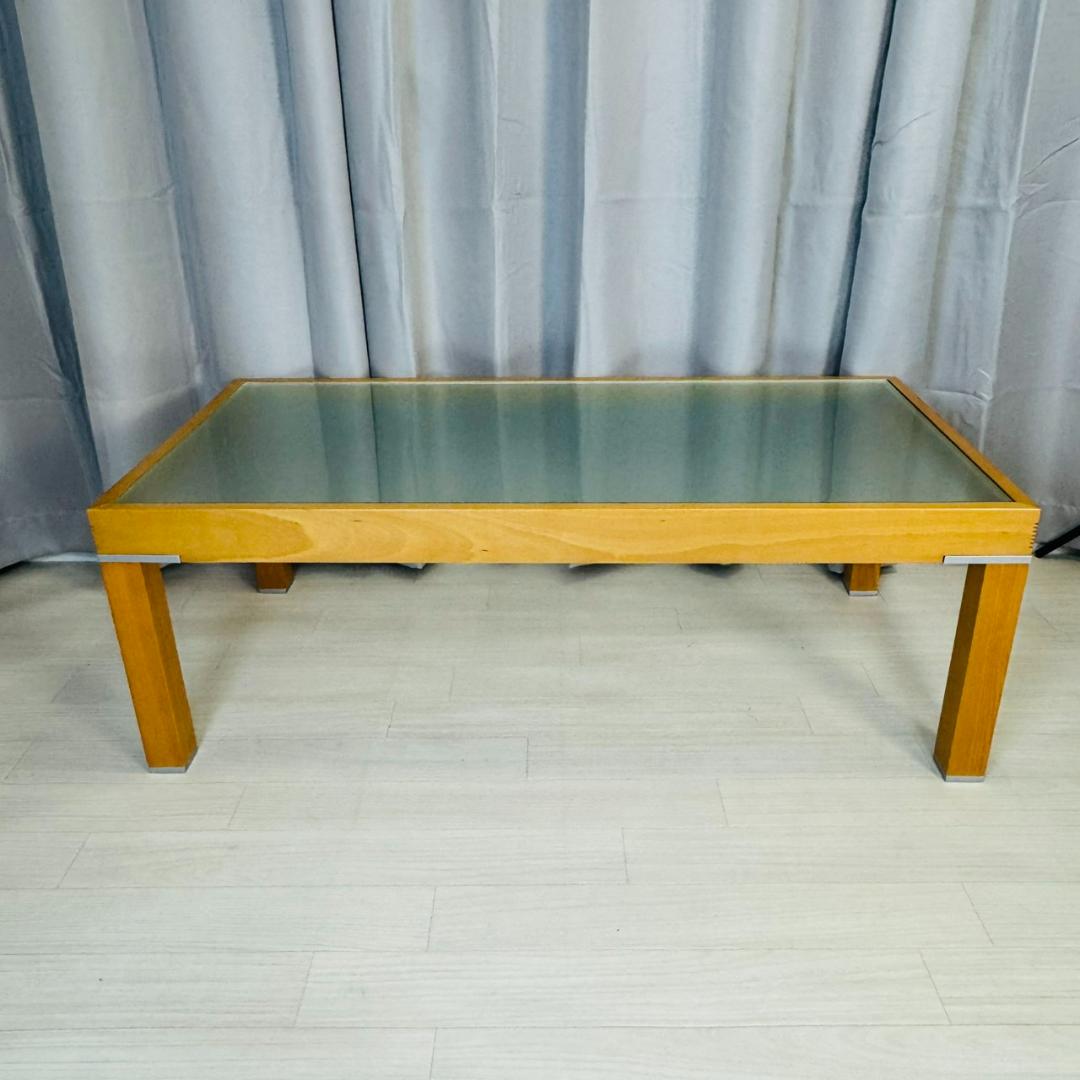 IDC大塚 ガラス ローテーブル センターテーブル ガラス厚み10㎜