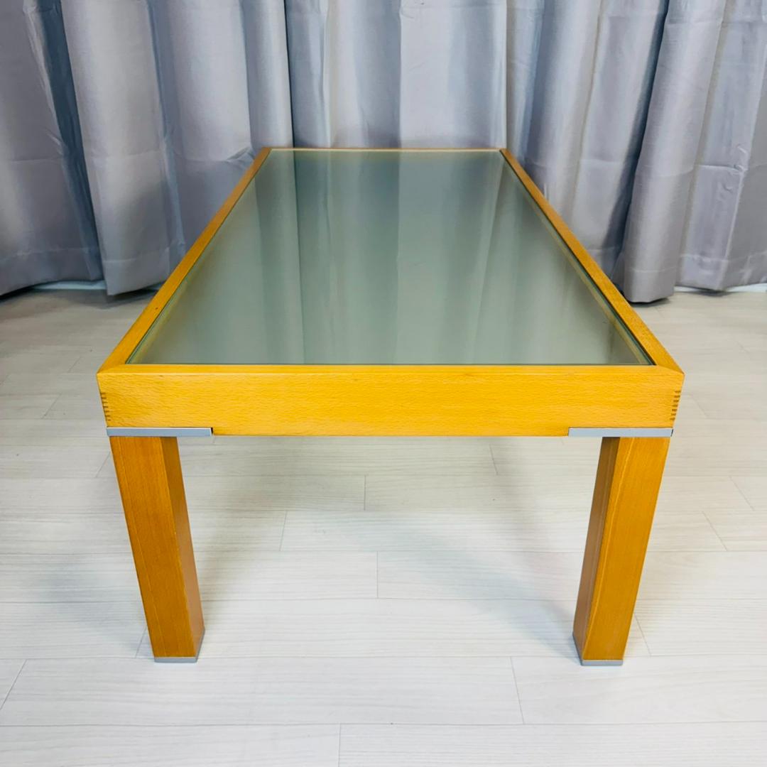 IDC大塚 ガラス ローテーブル センターテーブル ガラス厚み10㎜