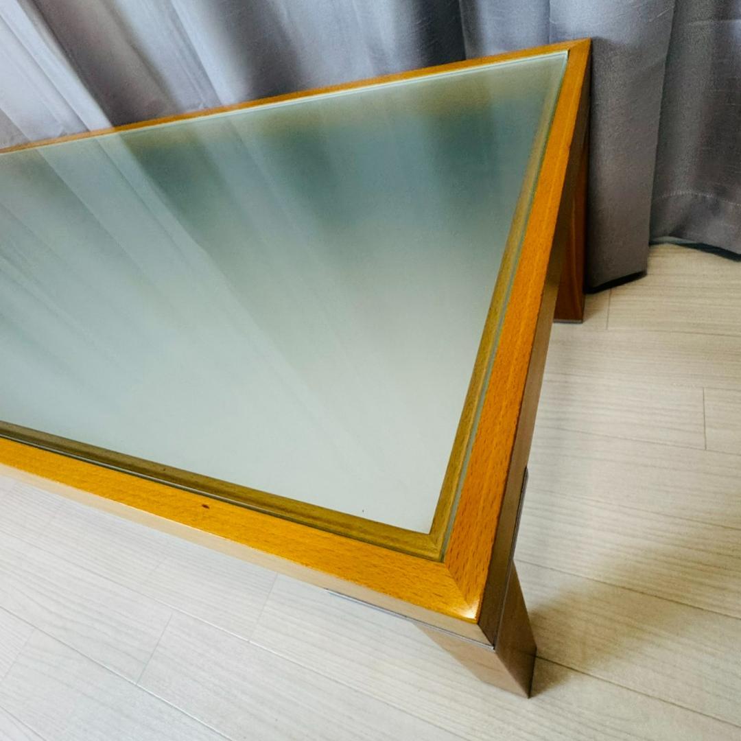 IDC大塚 ガラス ローテーブル センターテーブル ガラス厚み10㎜