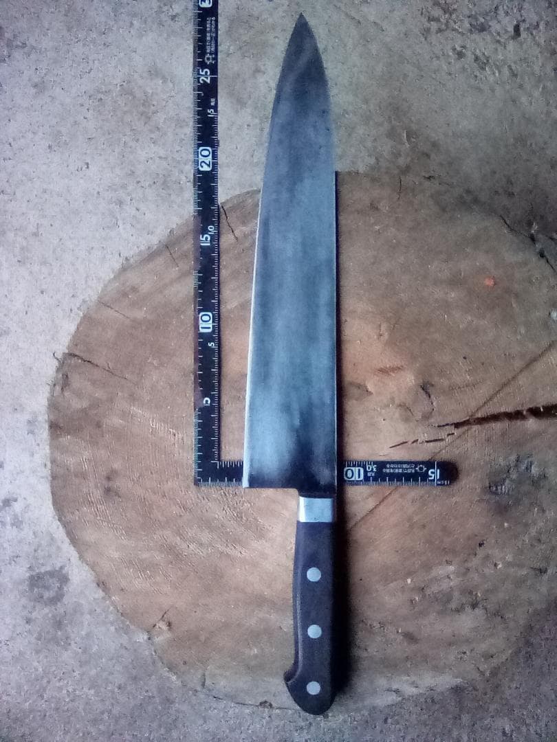 中古包丁　最高級　牛刀　国重　國重　尺(よりちょっと短い)