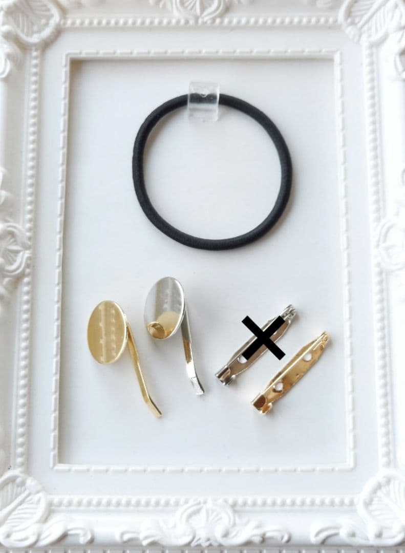 1127】レジンマトリカリアヘアゴムポニーフックブロ―チハンドメイド