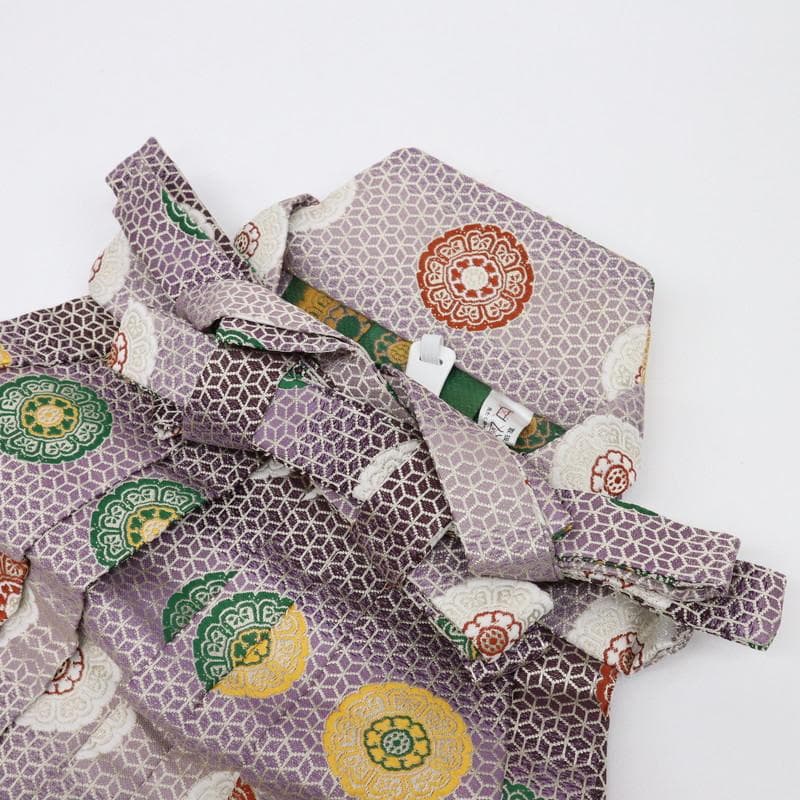 【七五三】5歳 男の子 袴/角帯/懐剣 3点セット 紫　華文　子供袴 8Z22