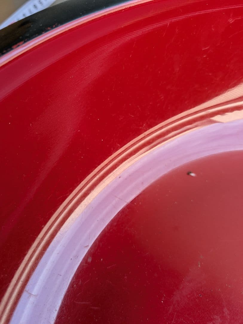 【なお】催事　ディスプレイ　そばこね鉢　赤黒 直径42cm 高さ10cm