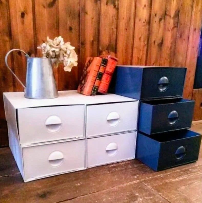 激レア/廃盤】PUEBCO スチールストレージ2個セット 丸型取っ手 本店