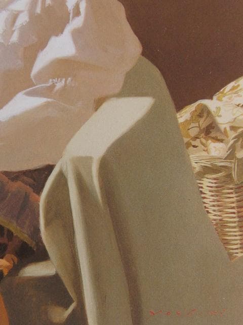 高梨芳実、婦人像、希少画な集画、状態良好、新品高級額・額装付