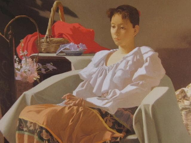 高梨芳実、婦人像、希少画な集画、状態良好、新品高級額・額装付