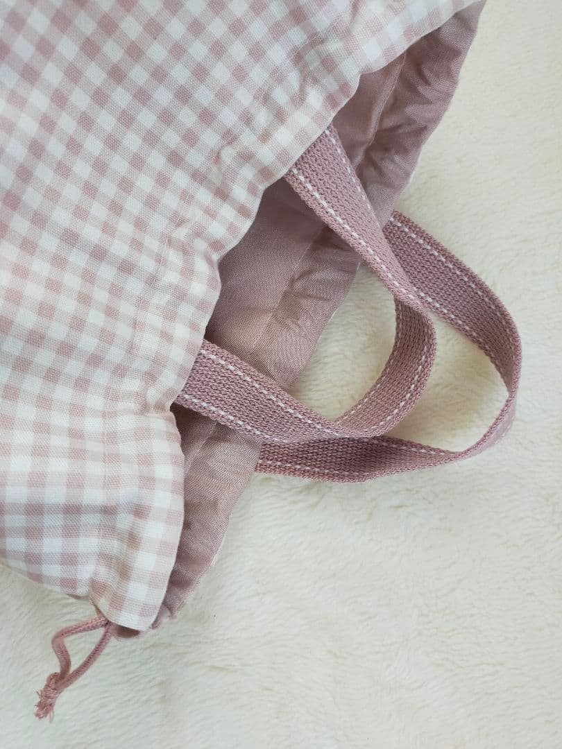 レッスンバッグシューズケース体操服袋お弁当箱入れコップ入れ巾着ピンクハンドメイド