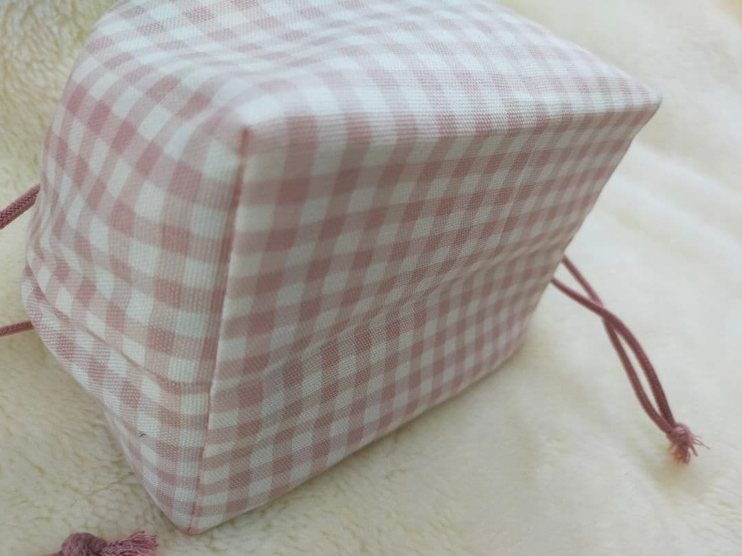 レッスンバッグシューズケース体操服袋お弁当箱入れコップ入れ巾着ピンクハンドメイド