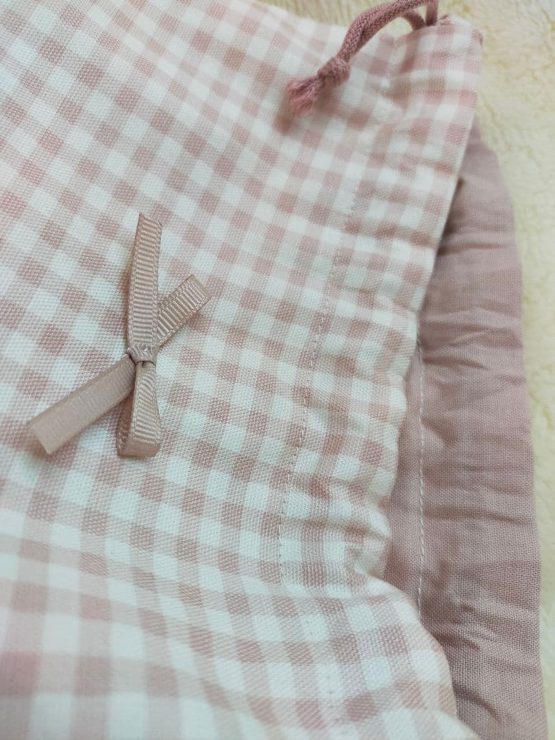 レッスンバッグシューズケース体操服袋お弁当箱入れコップ入れ巾着ピンクハンドメイド