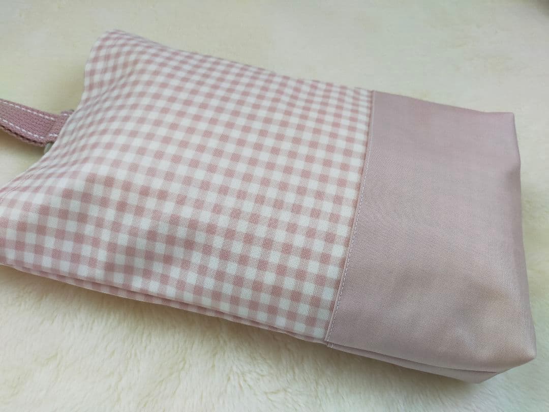 レッスンバッグシューズケース体操服袋お弁当箱入れコップ入れ巾着ピンクハンドメイド
