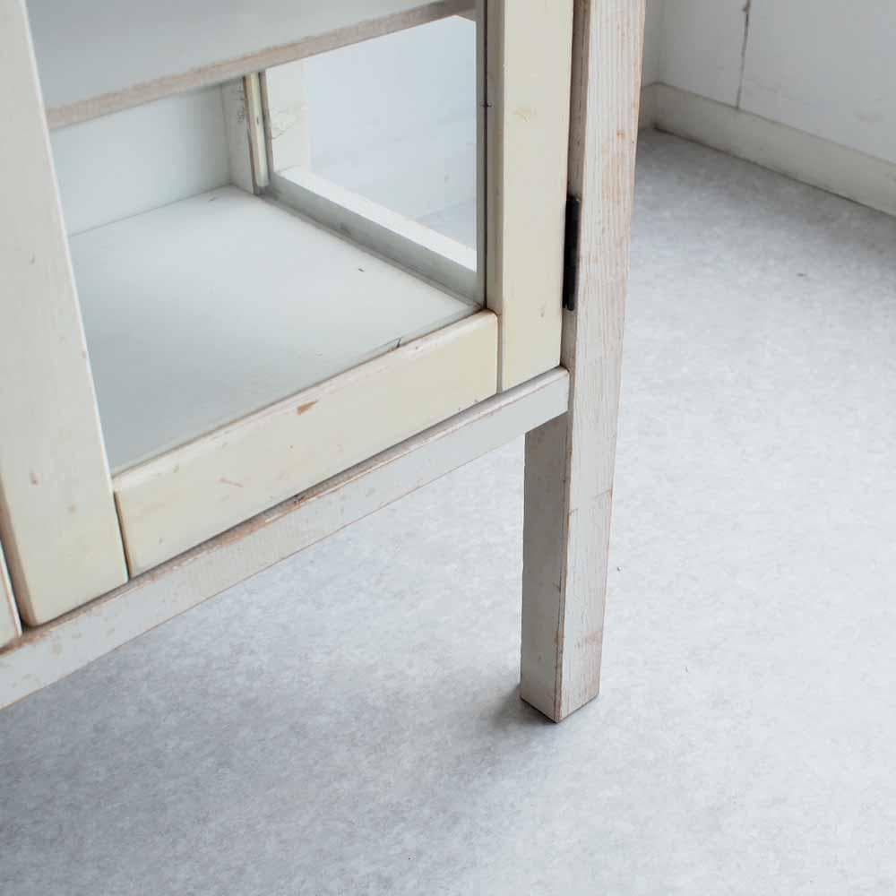 シャビーシック ガラスキャビネット 80cm ZR23327