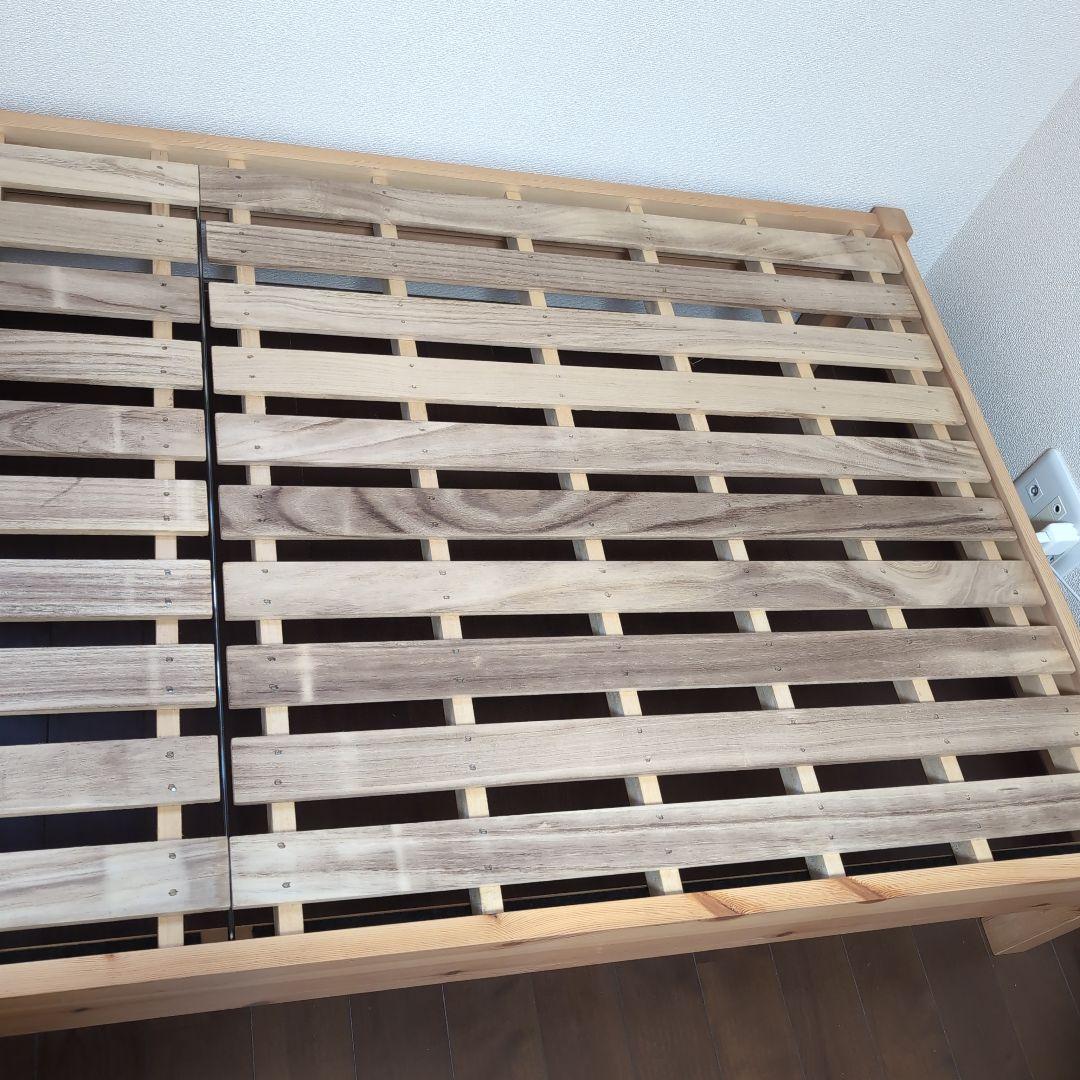 【引き取り限定】無印良品　パイン材　ベッドフレーム　　シングル