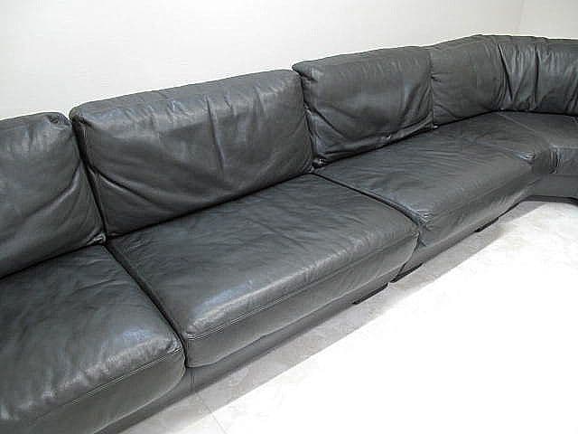 希少品　ノルウェー Vatne　バットネ ヴィンテージ　総革カウチソファ