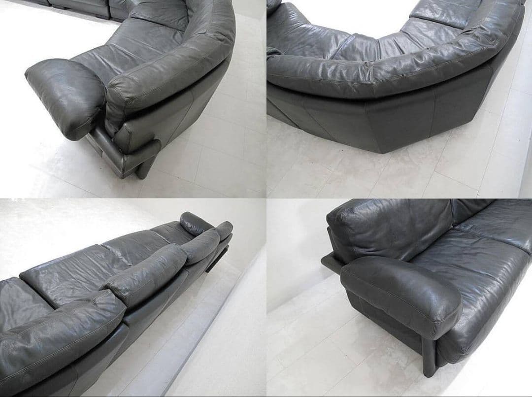 希少品　ノルウェー Vatne　バットネ ヴィンテージ　総革カウチソファ