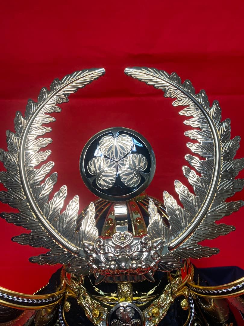 東京久月　五月人形　徳川家康　着用兜飾り　正絹糸　着用できる兜