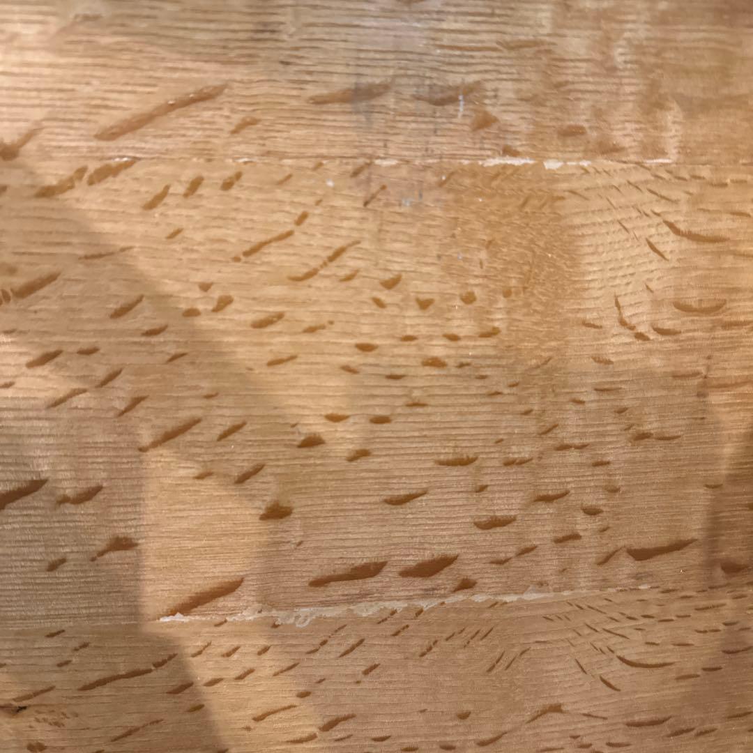 ヴィンテージ　木製サイドテーブル　猫脚　中