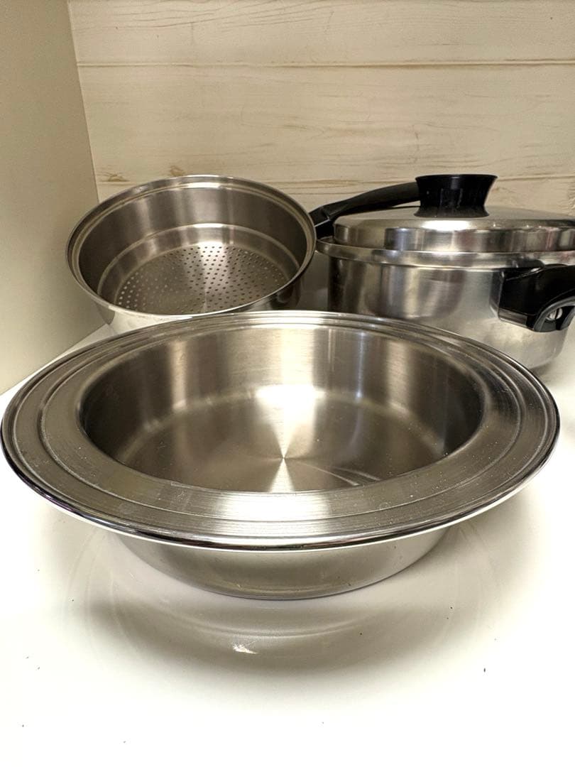 INKOR（インコア）*ステンレス製 片手鍋 スチーマー