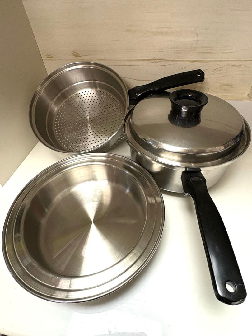 INKOR（インコア）*ステンレス製 片手鍋 スチーマー