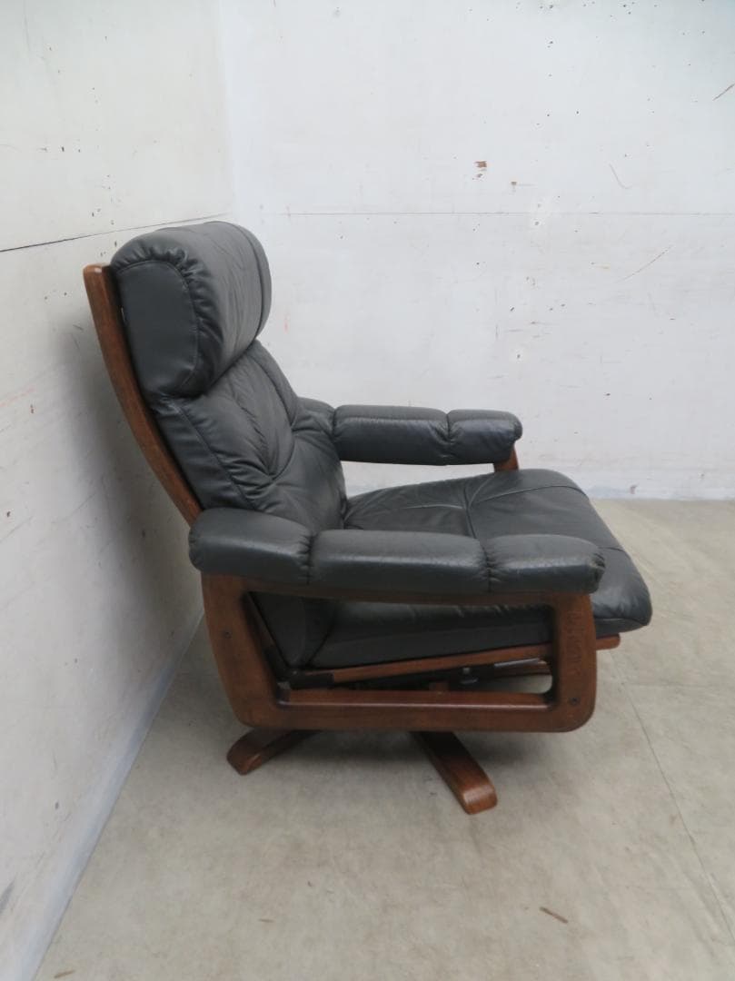 本革■冨士ファニチャ■リクライナー&オットマン■パーソナルチェア■北欧モダン■