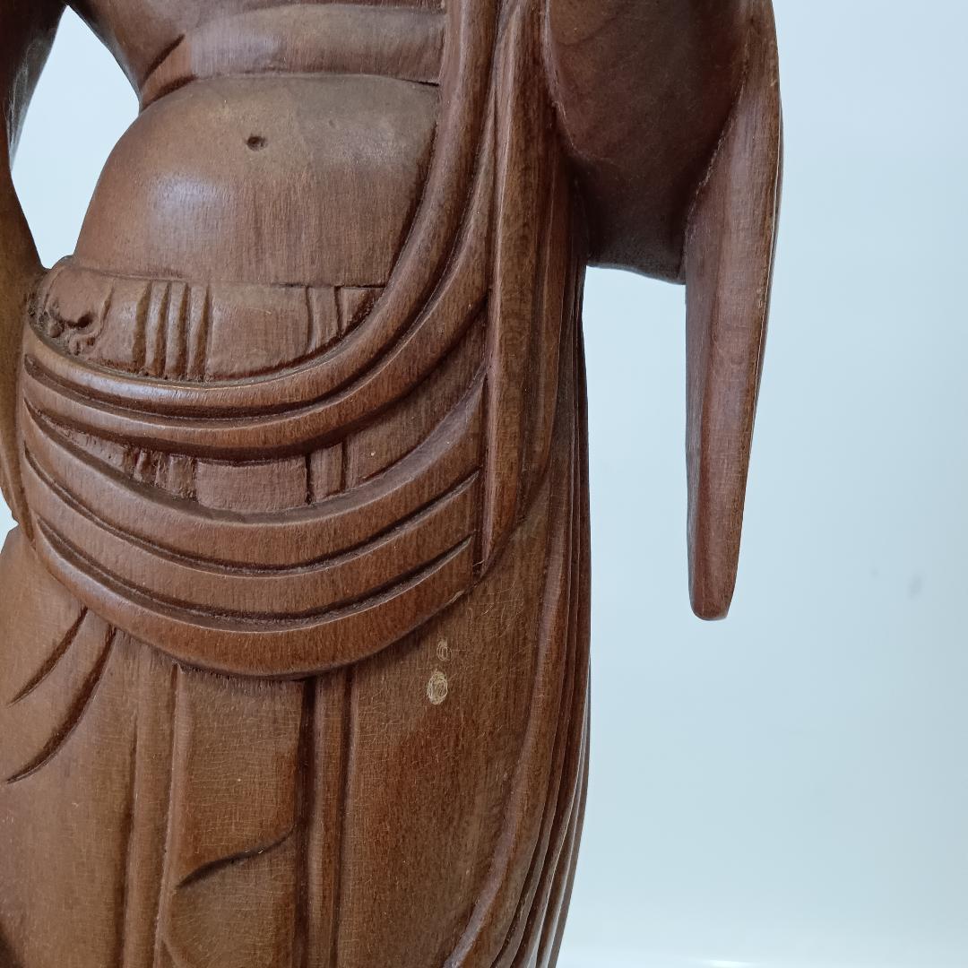 【春山作 聖観音菩薩立像 】 一木造 高さ約64cm 木彫 仏像 開運 風水