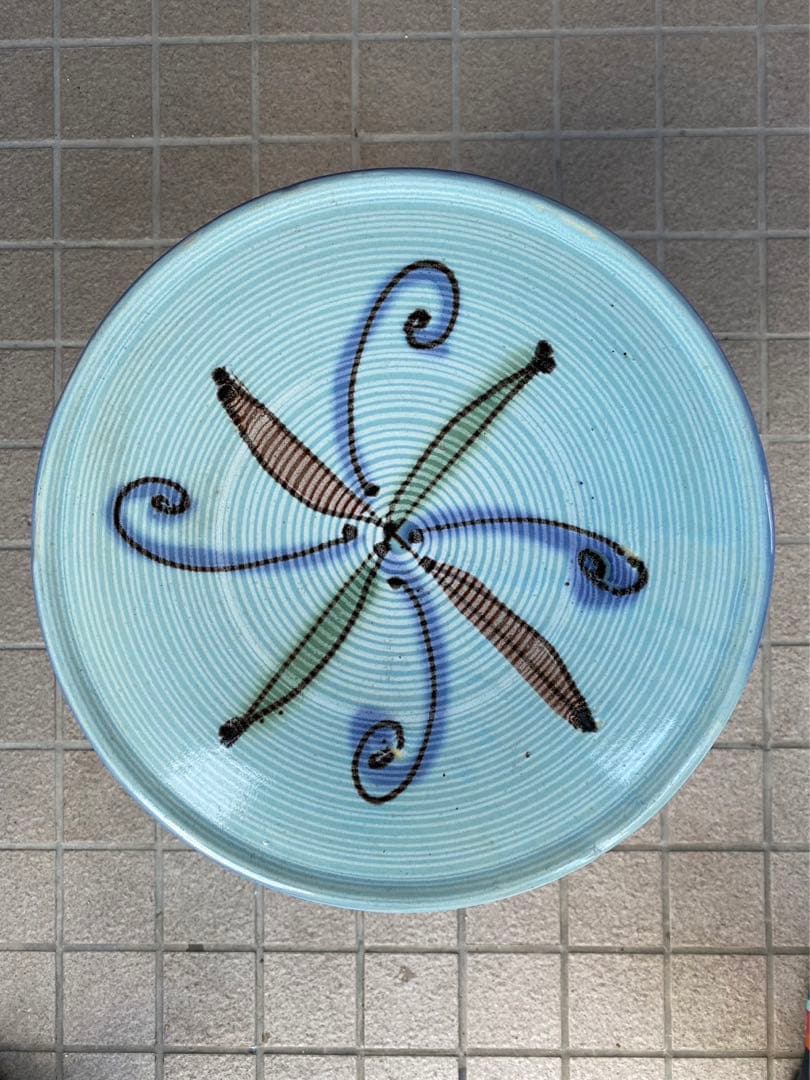 レトロ&アンティーク! 古陶丸椅子.花台!当時物