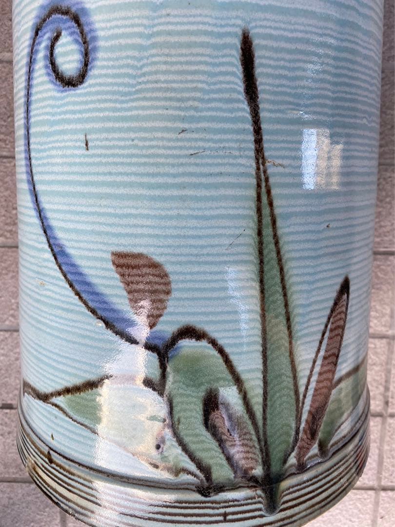 レトロ&アンティーク! 古陶丸椅子.花台!当時物