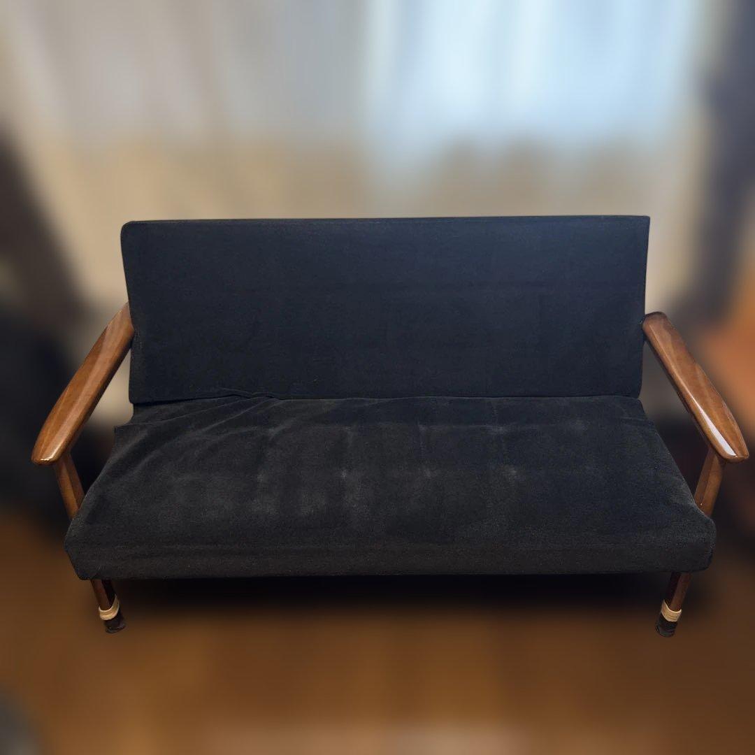 カリモク60 Kチェア　2シーター　専用カバー付き　送料込み