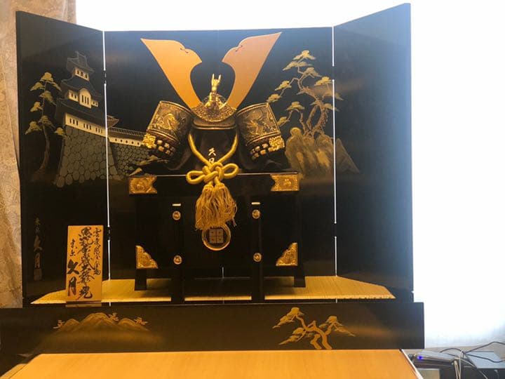 美品  五月人形  人形の久月  かぶと  兜飾り  端午の節句