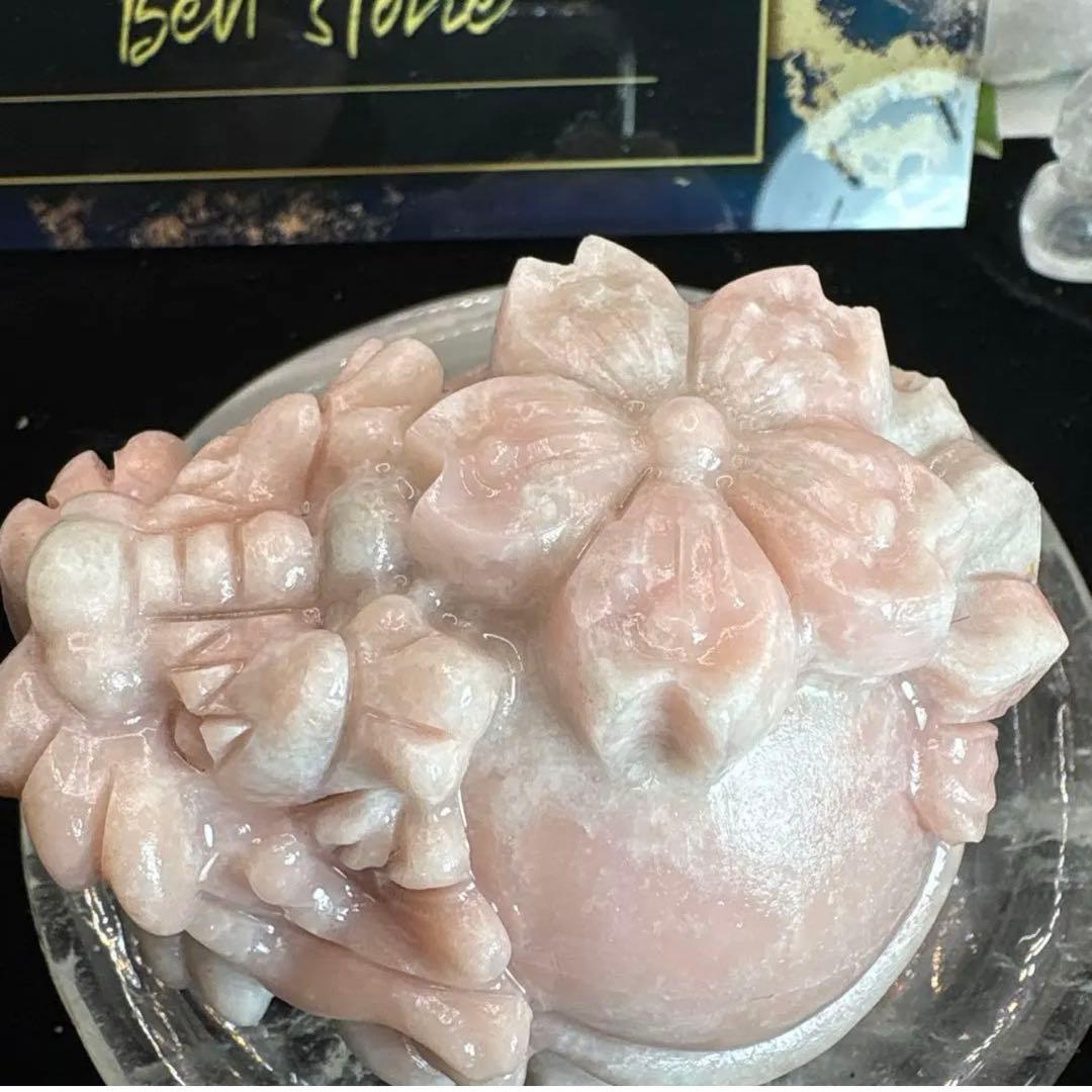 ピンクオパール龍亀♡桜♡♡No.2207