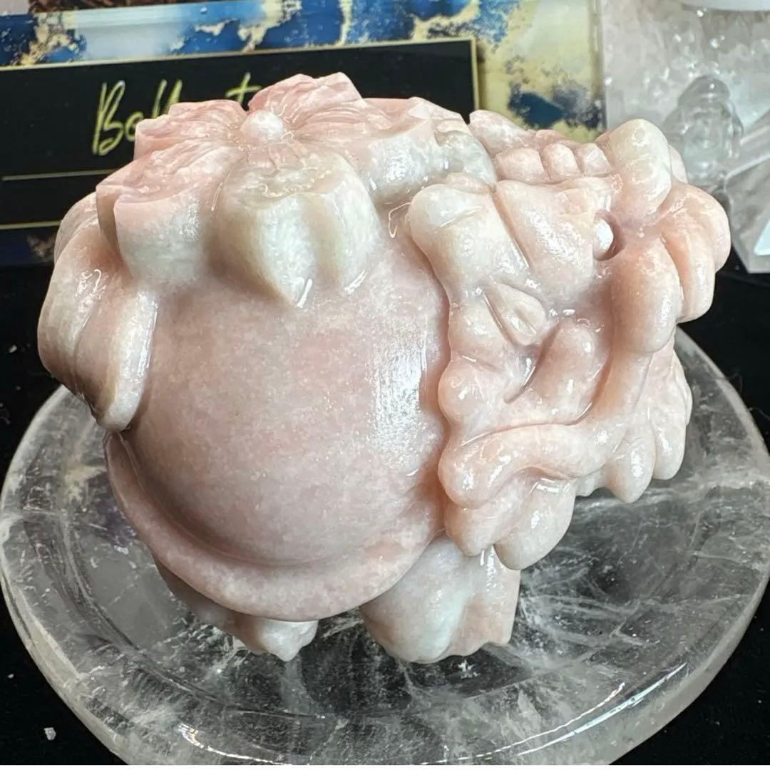 ピンクオパール龍亀♡桜♡♡No.2207